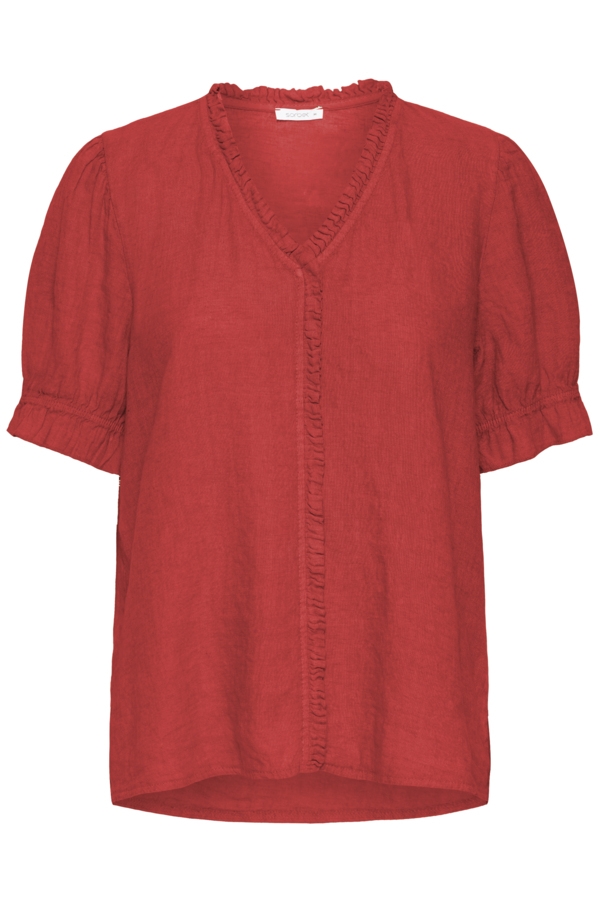 SBFONTANELLE SS FLOUNCE BLOUSE