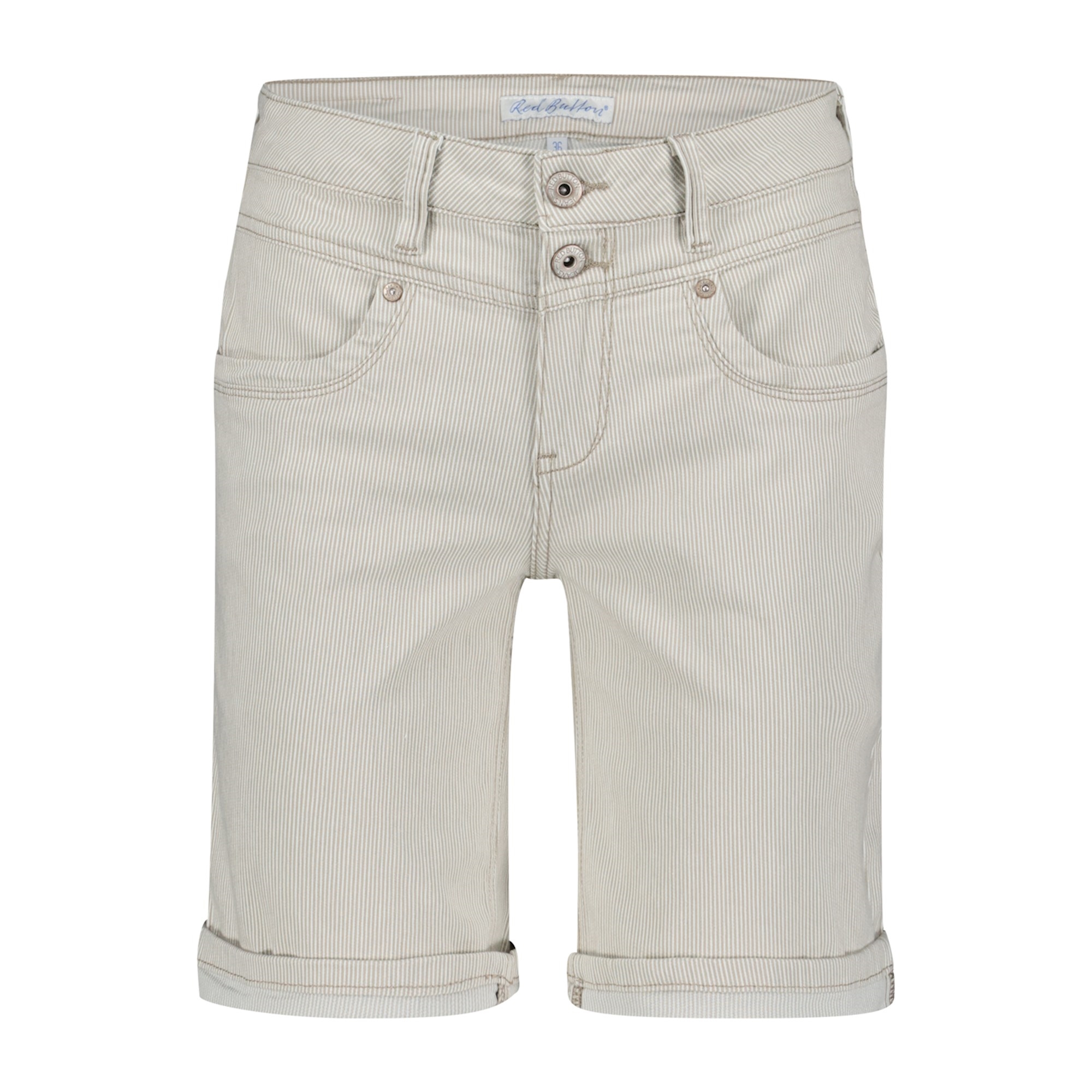 Trofast Outlaw Ud Red Button Sienna shorts, strib, sand hvid