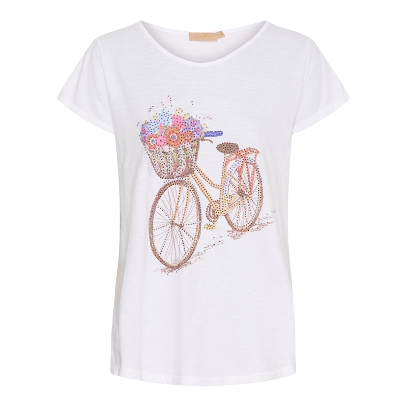 Marta t-shirt cykel m kurv